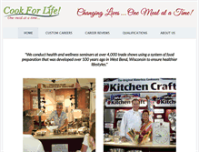 Tablet Screenshot of cookforlife.com